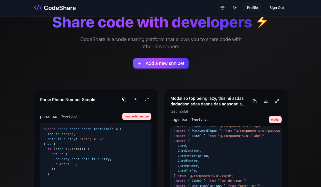 Tran Ba Thien Sinh -- Frontend Developer